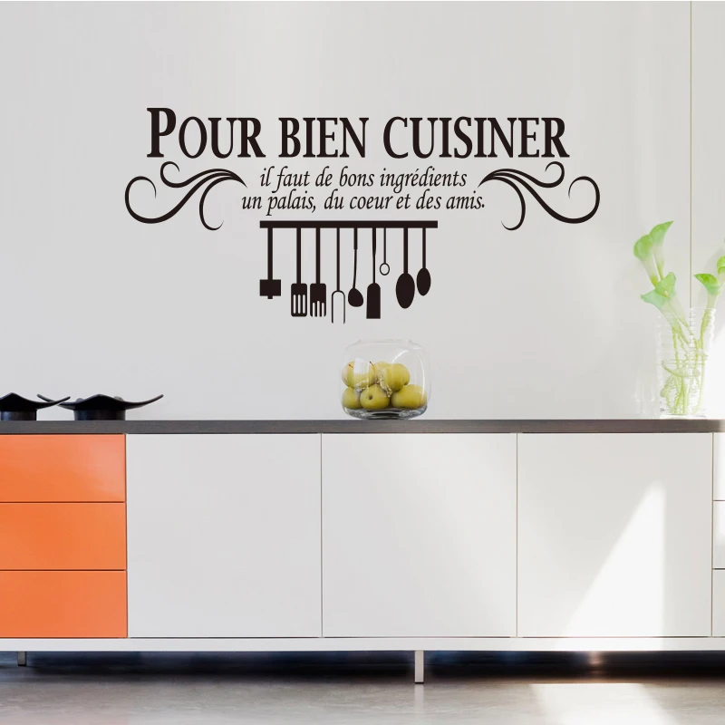 Scarica Gratis Images Cuisine Francaise Vinyle Mur Autocollant Pour Bien La Vaisselle actualisé salutations