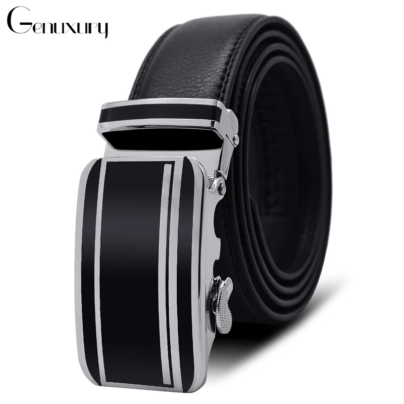 Genuxury Fashion Design Belts for Men Business Casual Ratchet Dress