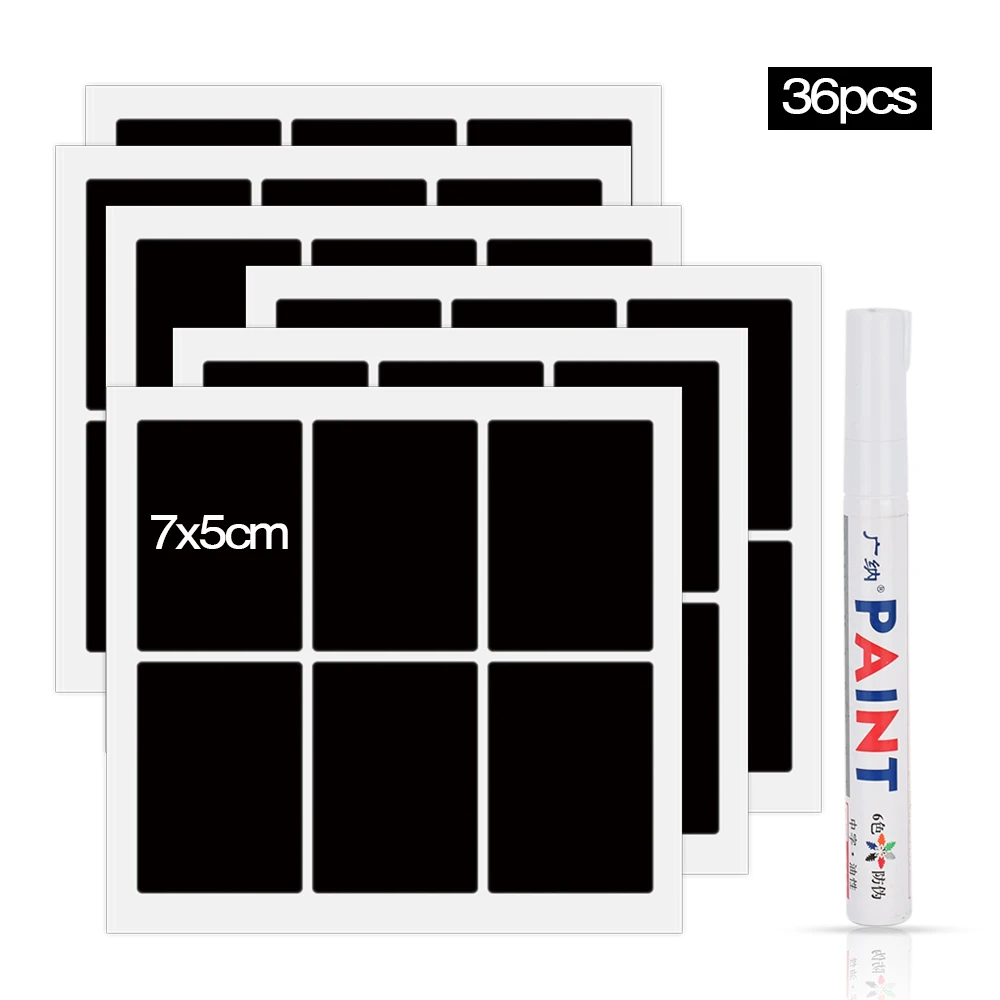 Jam Labels Sticker Blackboard Home Storage Jars Spices Kitchen