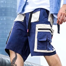 Новые Большие размеры уличная карго шорты брюки мужские s хип хоп мужские шорты в повседневном стиле свободные рабочие шорты мужские военные короткие штаны