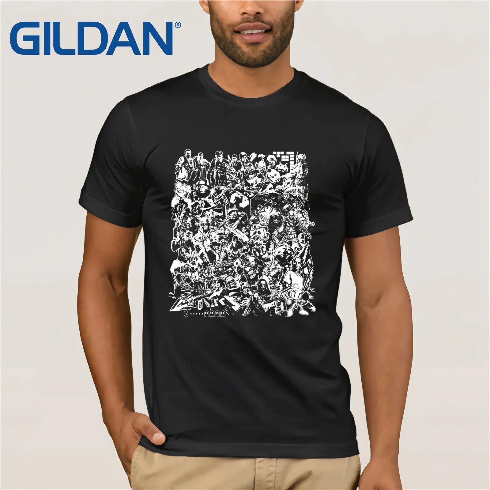 COMPUTER GAMES T-shirt S - 3XL Gta Street Fighter Doom Destiny Zelda Halo Portal Brand Cotton Men Clothing Male Slim Fit T Shirt