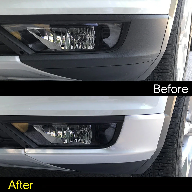 

For VW Volkswagen T-ROC TROC T ROC 2017 2018 ABS Matte Front Side Bumper Protector Guard Cover Trim Car-Styling Accessories 2pcs