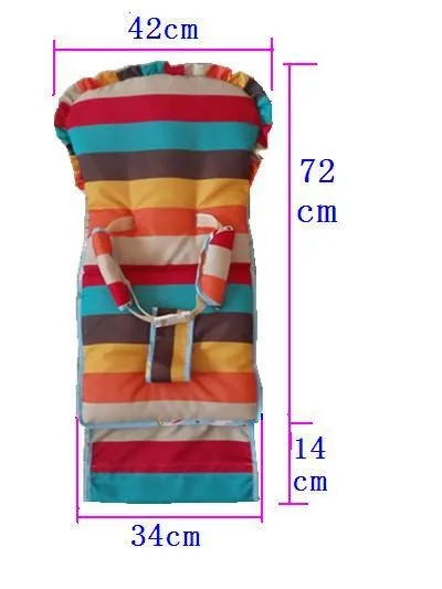 Толстая младенческая подушечка для сиденья детской коляски дети ребенок спальный наволочка автомобильное кресло-коляска зонтик корзина подкладка для коляски хлопок коврик