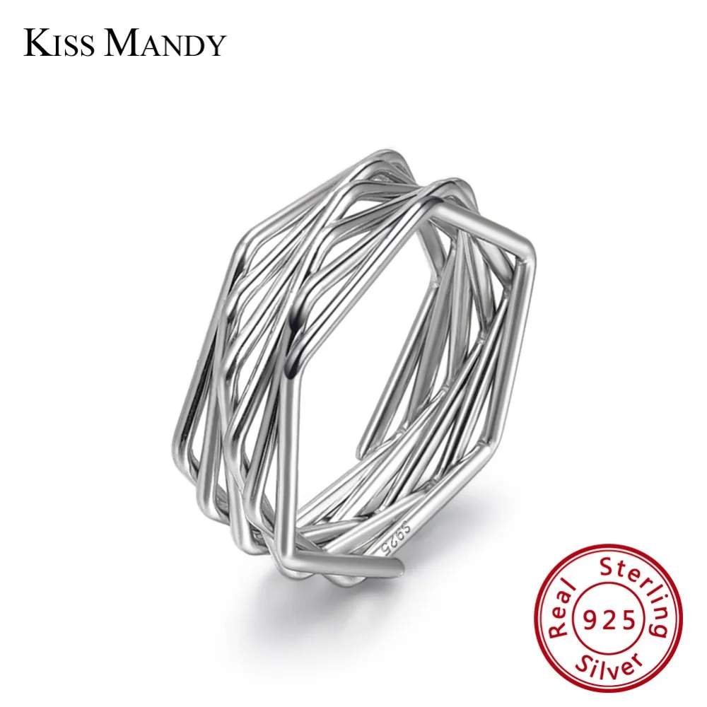 

KISS MANDY Vintage Birds Nest Twist Women Rings Adjustable 925 Sterling Silver Wedding Engagement Party Female Jewelry KSR128