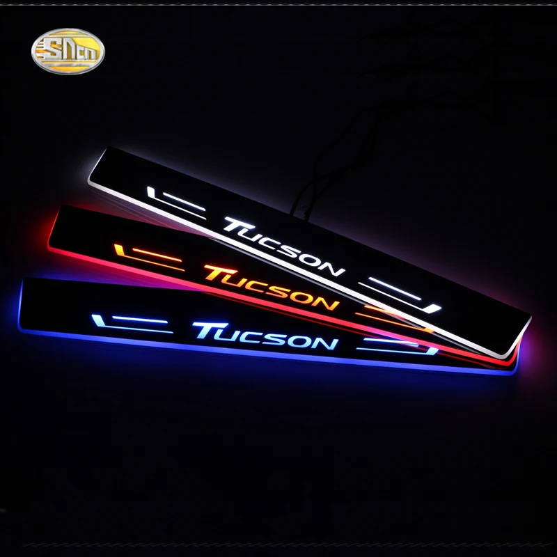 Buy SNCN LED door sill for Hyundai Tucson 2015 2016 Led moving lights door