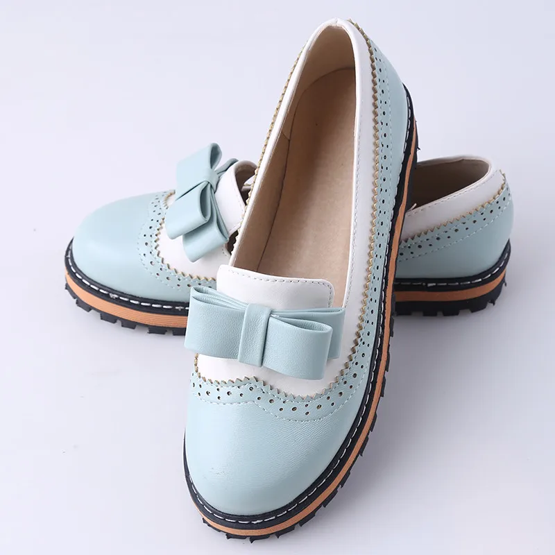 

Fashion Girls Women Party Shoes Spring Summer Platform Flat Shoes With Bow Sallow Slip-On Clogs Shoes Woman Female