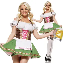 Для женщин Октоберфест Костюм Горничной пиво Heidi Пособия по немецкому языку Для женщин маскарадный костюм