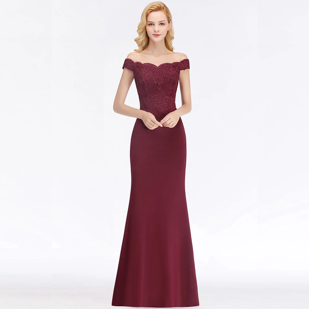 Customized Sexy Off the Shoulder Mermaid Appliques Evening Dresses Lace Long Prom Formal Party Dresses Gowns Vestido De Festa