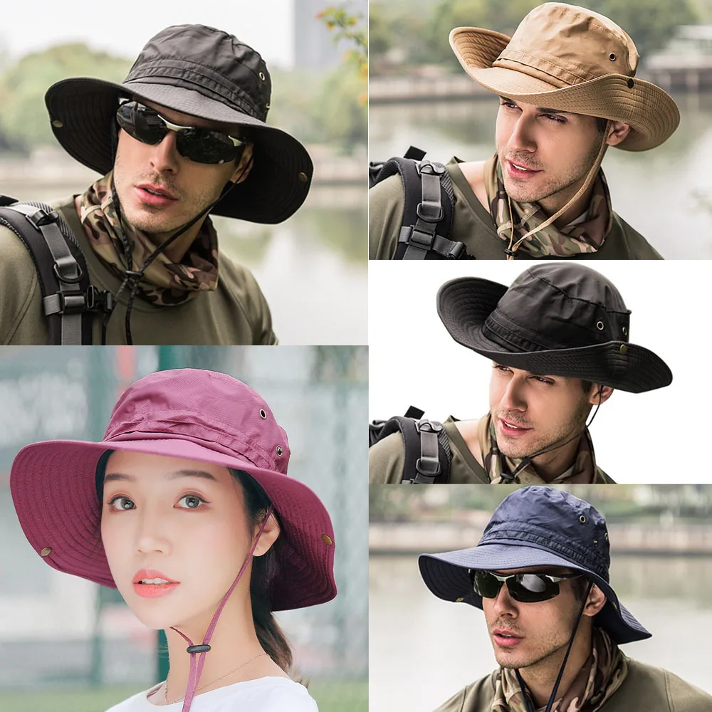 Военные Панамы Safari Boonie, солнечные шляпы, летняя мужская и женская камуфляжная Панама с нитью, рыбацкая Кепка