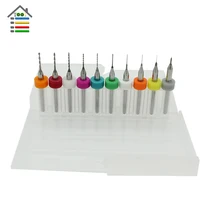 10pcs 1/8 Shank 0.1mm – 1mm Carbide PCB Jewelry CNC Engraving Micro Twist Drill Bits Set for Dremel Metalworking Hot Sale