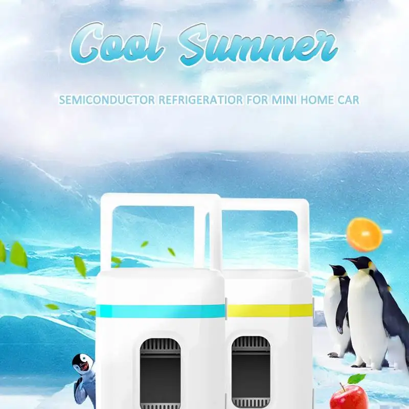 

10L Two Type Electrical Cooler Heater Mini Portable Car Refrigerator Cooler&Warmer Cosmetics Fridge for Travel Hiking Camping