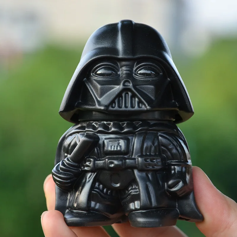 

Dia 36 MM Star Wars Black Warrior Darth Vader Metal Zinc Alloy Herb Grinder Hand Muller Tobacco Spice Crusher Accessories