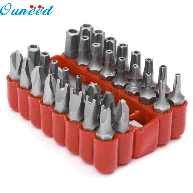Ouneed Home Security Bit 33Pcs/Set Hex Spanners Tamper Proof Torx Spanner Screwdriver Star Hex Holder Rod цена Ouneed Home Security Bit 33Pcs/Set Hex Spanners Tamper Proof Torx Spanner Screwdriver Star Hex Holder Rod цены онлайн