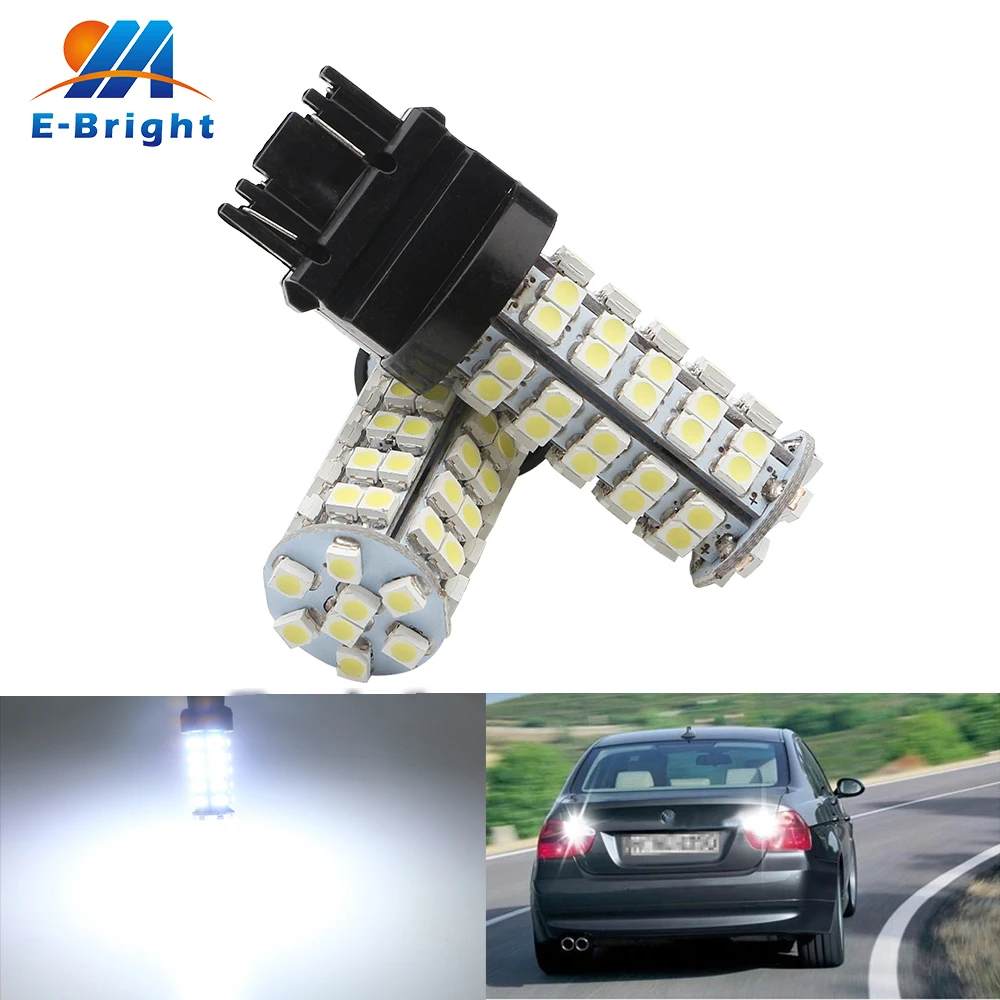2X Led T25 3156 3157 22SMD Car Stop Signal Turn Lamp Tail Brake Light White 12V