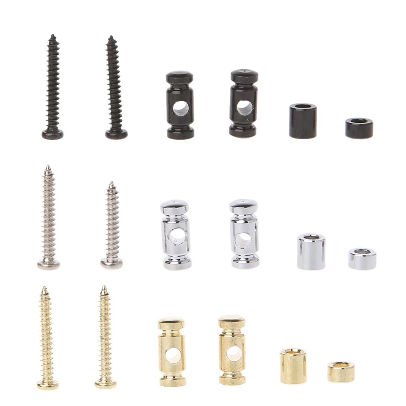

2PCS Roller Style Electric Guitar String Retainer Guide with Mounting Screws Set