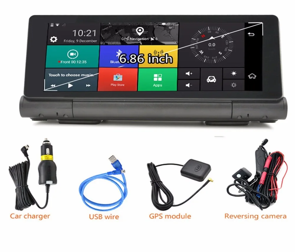 BesMoonsee Android 4G 6 86 &quotBluetooth wifi GPS сенсорный экран задний HD Автомобильный