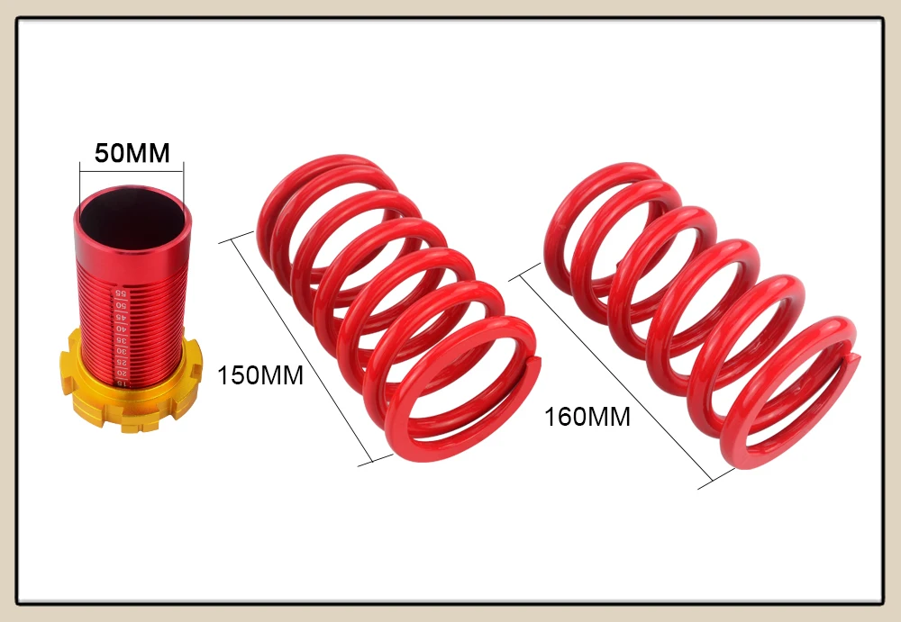 LZONE-алюминиевые комплекты Coilover для Honda Civic 88-00 красный подвеска Coilover/пружины Coilover JR-TH11R