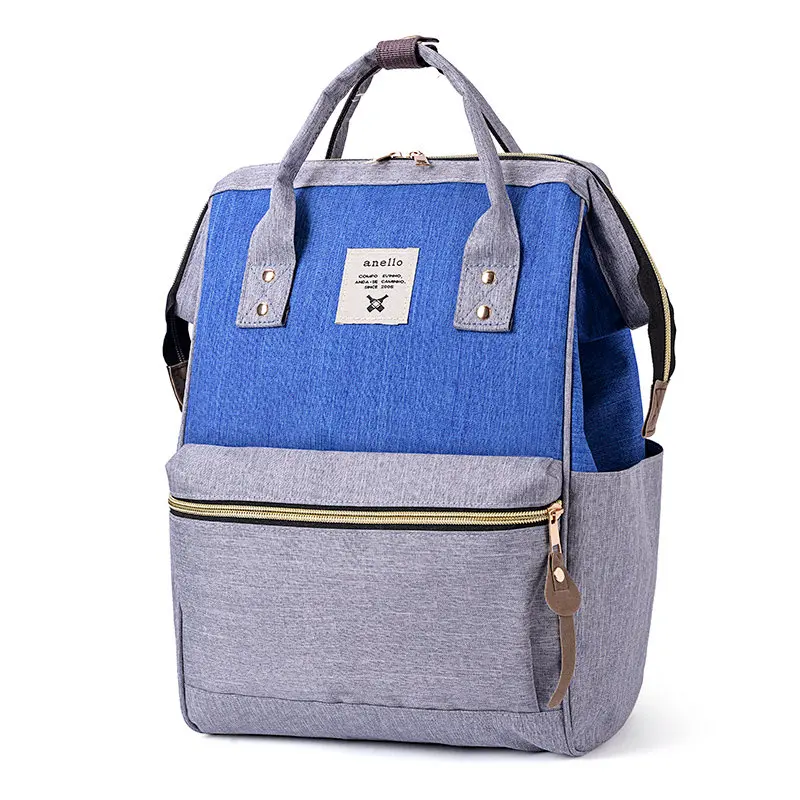 gray-blue Корейский стиль Оксфорд рюкзак Для женщин plecak na laptopa damski mochila para adolescentes школьные сумки для девочек-подростков - Цвет: gray-blue