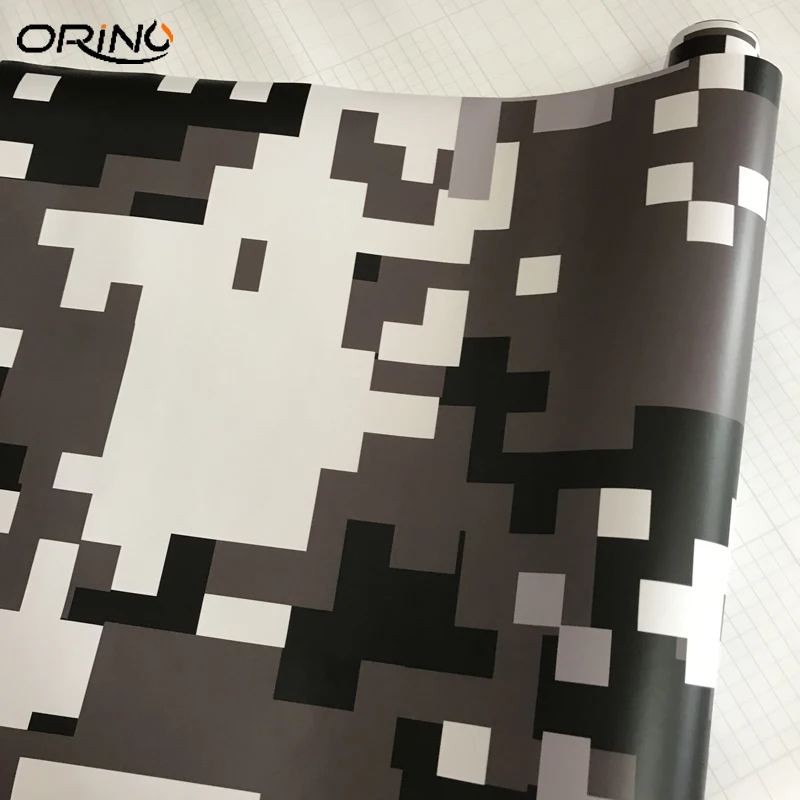 Black Grey White Digital Vinyl Film Sticker-1