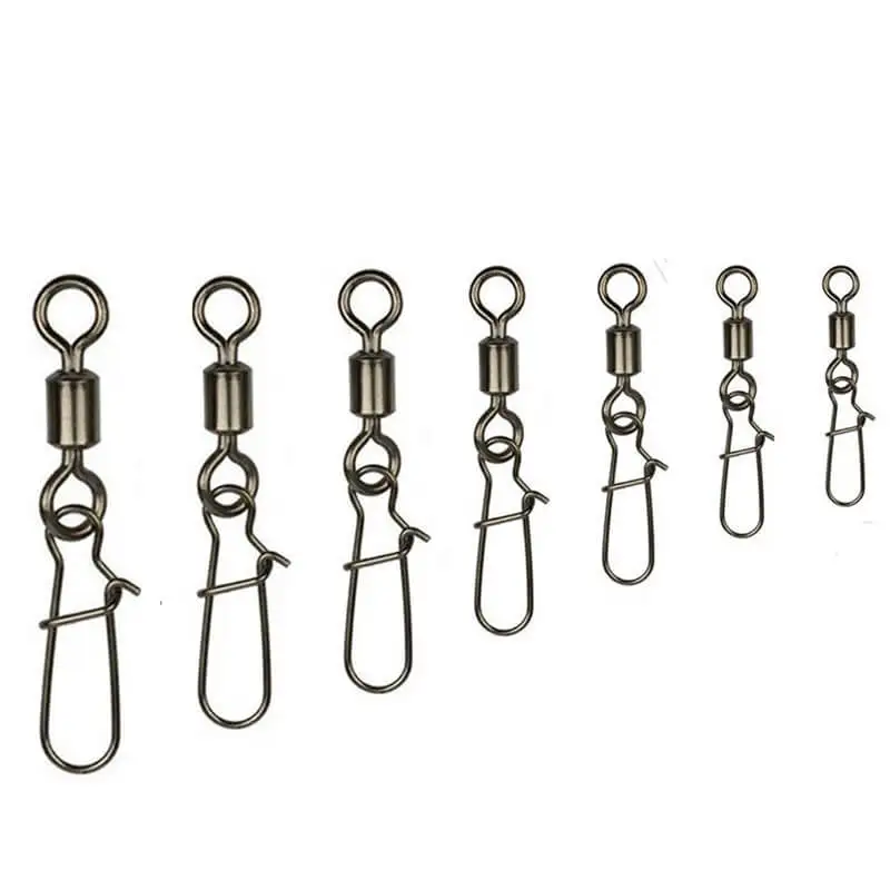 Conector com Boa Equipamento de Pesca Tamanho do Conector Pces Pesca Rolando Linha Giratória Gancho Pressão Fishhook 14 -4 - 0 Mar Gelo Lago 100 2 High Quality Esporte e Lazer