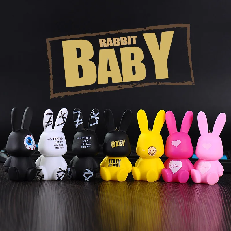 

Cartoon Animal Cute Rabbit Bunny Keychain Women Girl Purse Bag Key Ring Car Pendant Trinkets Gift Key Chains Porte Clef Llaveros