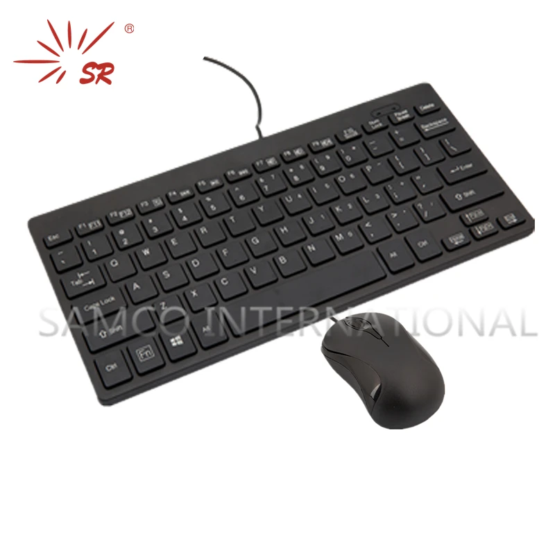 Бесплатная доставка проводной мини-клавиатура и мышь комплекта использовать для компьютера или ноутбука хорошее для использования в