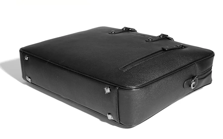 Новая мужская офисная деловая сумка для ноутбука из коровьей кожи, большой портфель, сумка