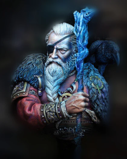 pre order-resin toys free shipping Figure 1/10 eye model resin Scepter leader than the 10 Figure 1 ruler of Asgard Odin bust