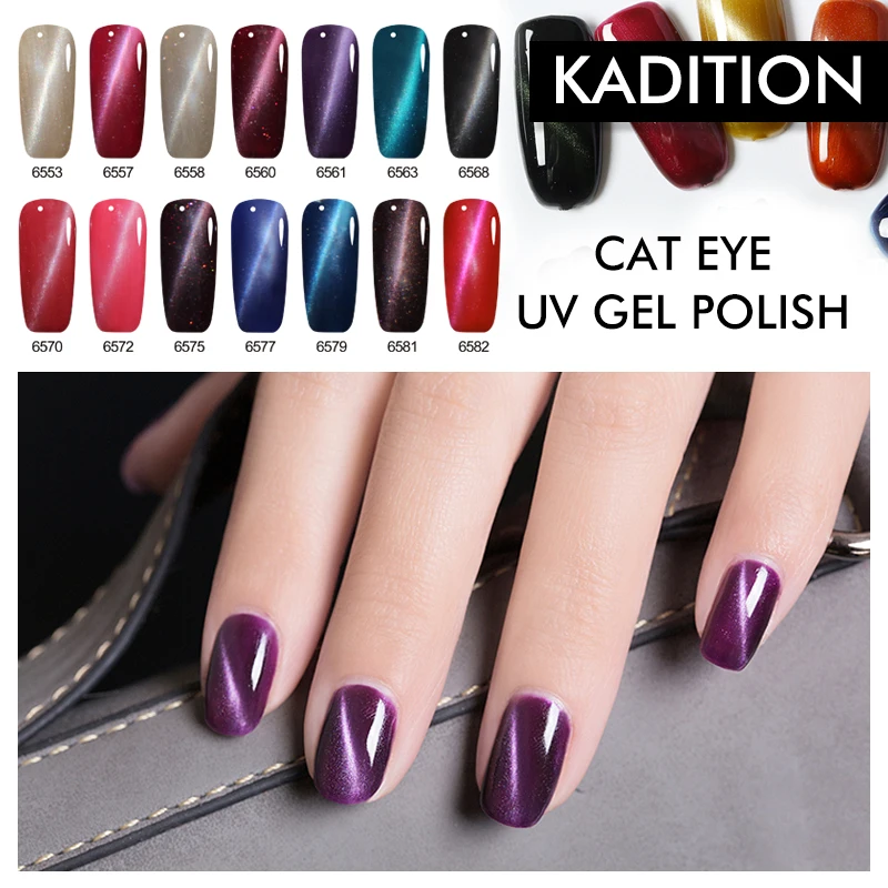 

KADITION Magnetic 3D Cat Eye 8ML Soak UV Lamp 24 Colors Gel Nail Polish Colorful Lucky DIY Gel Varnish Top Base Coat Nail Art