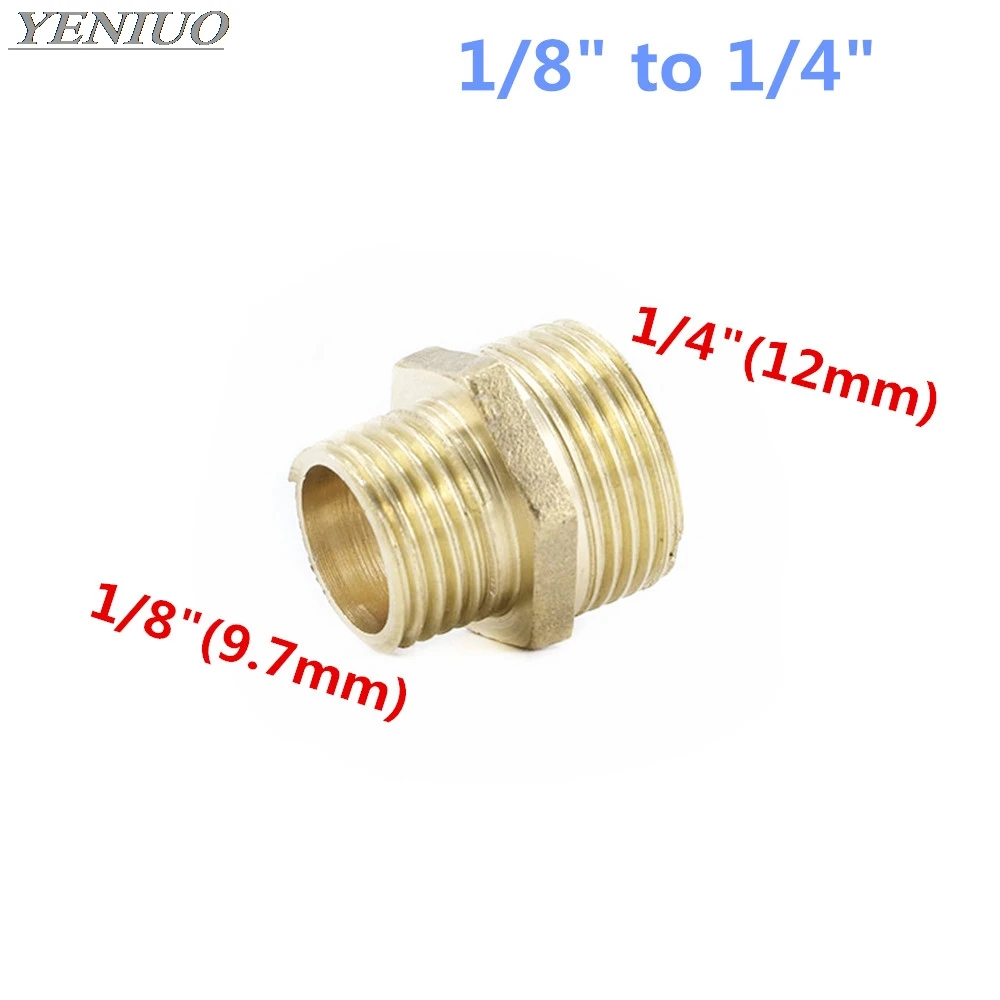 Латунная трубка пневматический фитинг 1/" 1/4" 3/" 1/2" 3/" 1" BSP Мужской х Мужской сменный шестигранный ниппель соединитель соединителя трубы переходник - Цвет: 01-02