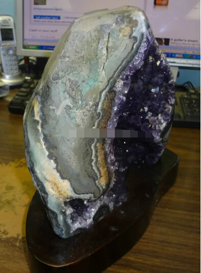 SUIRONG-412++++ БОЛЬШОЙ КРИСТАЛЛ АМЕТИСТА КЛАСТЕРА GEODE СОБОР ИЗ УРУГВАЯ