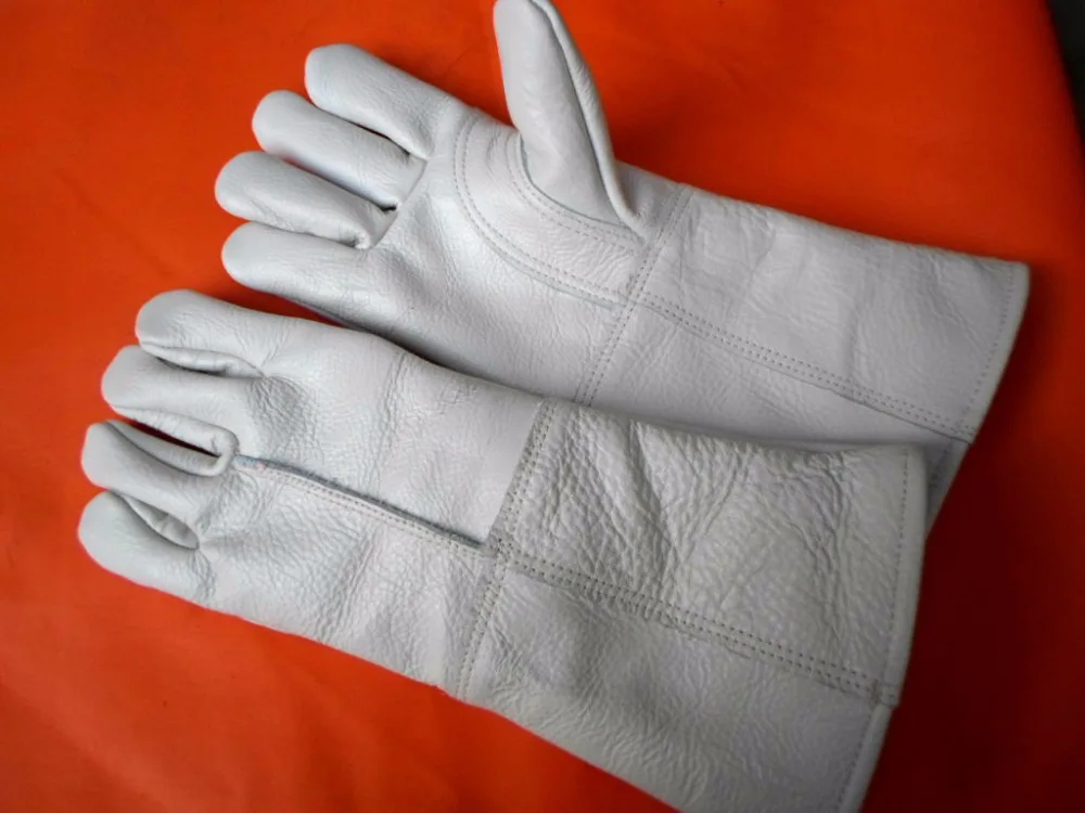 cow split genuine leather welding gloves pets caring anti-bite/anti-hurt full lining with reinforced palm wear resistance cow split genuine leather welding gloves pets caring anti-bite/anti-hurt full lining with reinforced palm wear resistance