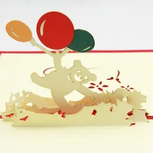 Qubiclife ручной стерео креативный фестиваль творческие поздравительные открытки 3D карты оптом на заказ