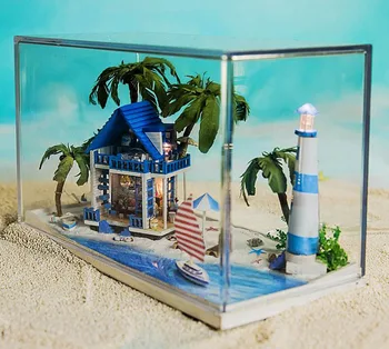 

N002 Diy Doll House Miniature Model Building Kits Handmade Wooden Dollhouse Furniture toy