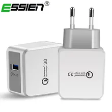 Быстрое зарядное устройство ESSIEN с европейской вилкой 3,0, настенное зарядное устройство для мобильного телефона 5 в а/9 в а/12 в А, USB зарядное устройство для путешествий, портативный адаптер питания