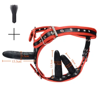 Big Strap on Dildo for Women Huge Silicone Triple Strapons Dildo Anal Plug Panty Lesbian Strapons G Spot Vibrators Sex Products 4