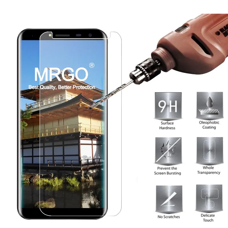 MRGO закаленное стекло для Oukitel C8 Защитная пленка экрана на 9H 2 5D мобильный телефон