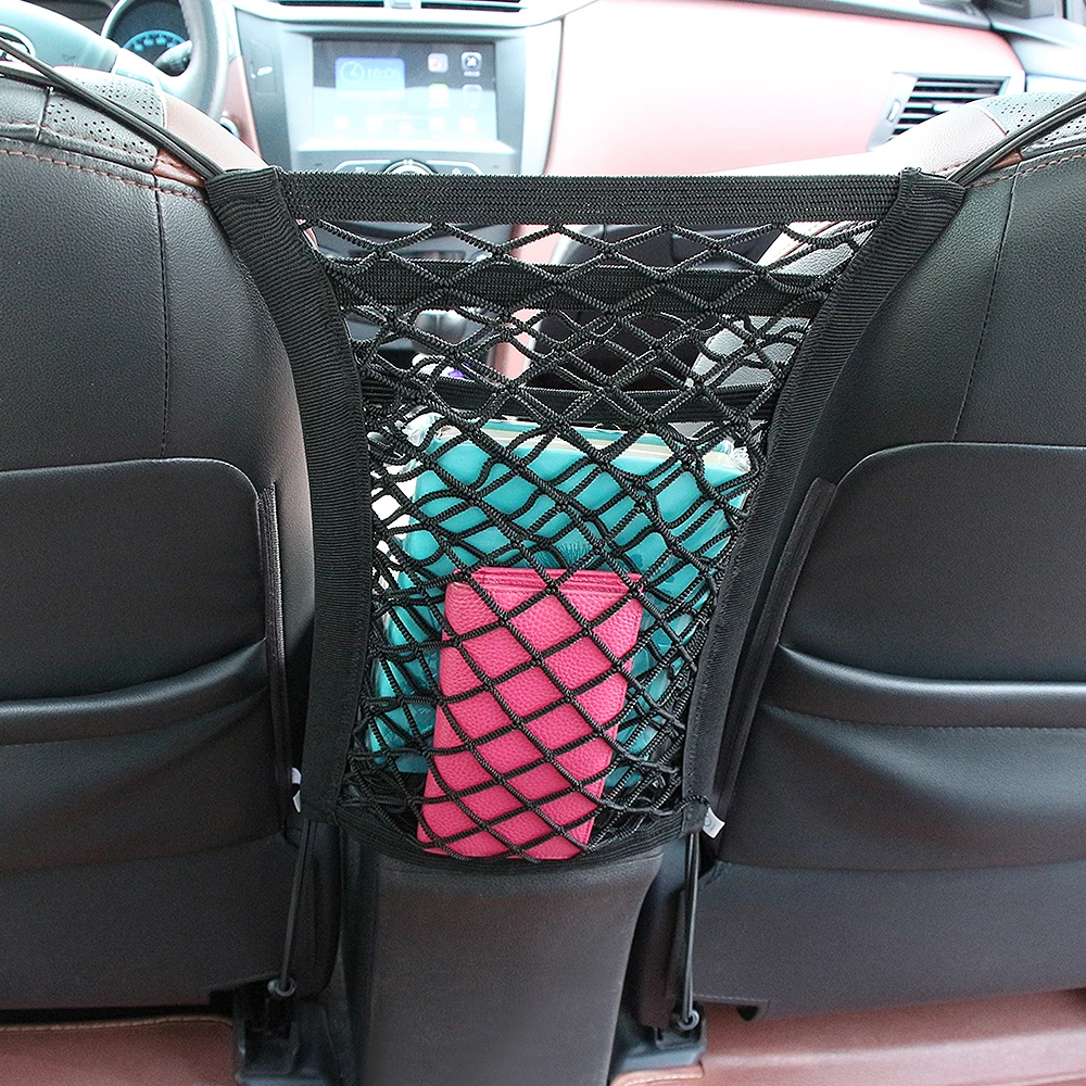 Universal Elastic Mesh Net Trunk Bag/between Car Organizer Seat