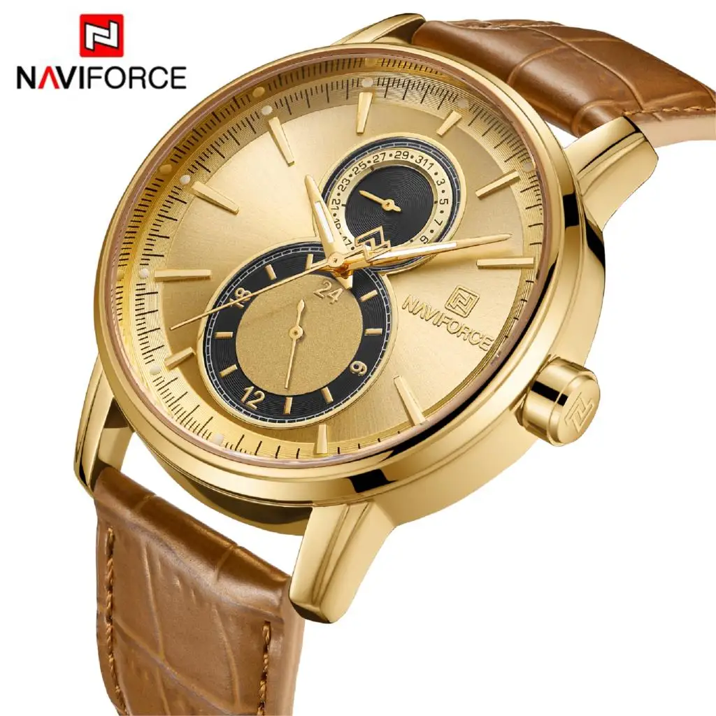Оригинальные часы NAVIFORCE 30 м для мужчин Лидирующий бренд Роскошные военные
