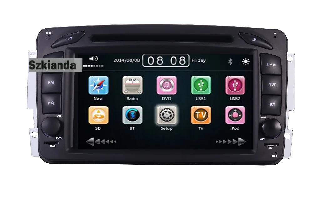 Best 2din 7" CAR DVD PLAYER For Mercedes Benz W209 W203 W168 W463 Viano W639 Vito Vaneo 3g GPS BT Radio USB SD Canbus Free 8GB Map 1