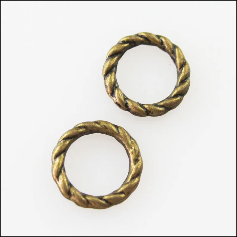 

70Pcs Antiqued Bronze Tone Round Circle Spacer Beads Charms 8mm