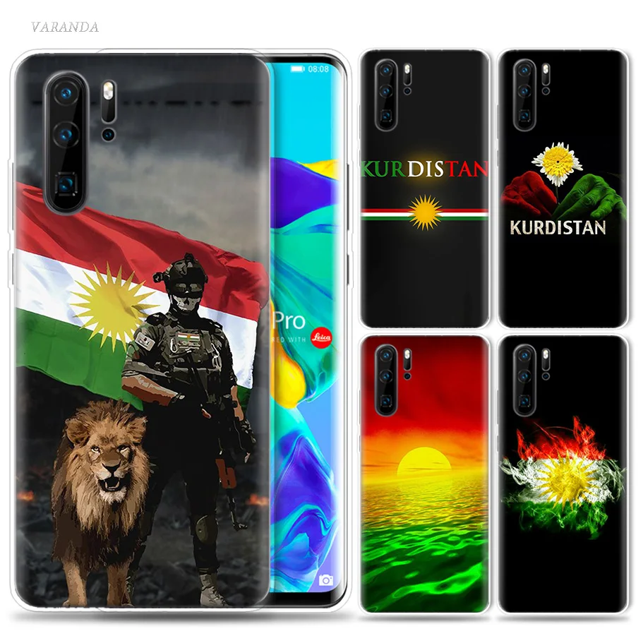 

Hot Kurdistan Flag Case for Huawei P20 P30 P Smart Z Plus 2019 Nova 5 5i P10 P9 Mate 10 20 lite Pro Silicone Phone Bags Capa