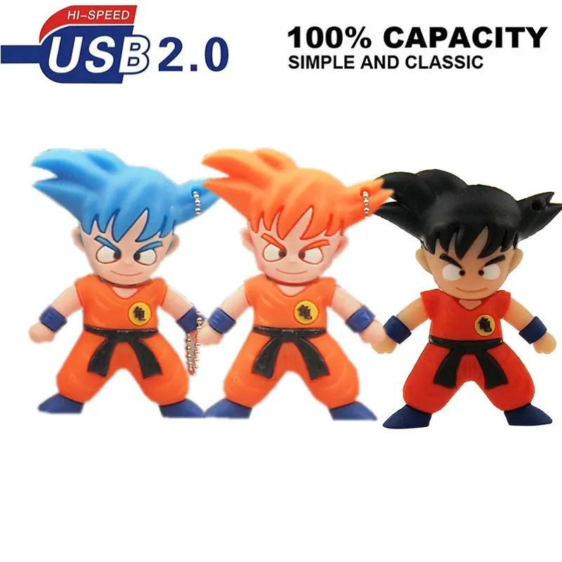 Флэш-накопитель USB мини Супер Saiyan круто Memory Stick USB флэш-накопитель 4 GB 8 GB 16 GB 32 GB USB 2,0 High Скорость флешки для подарки оптом