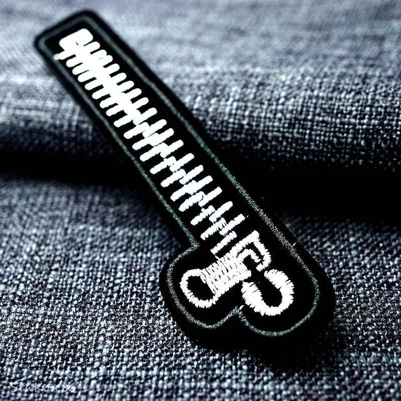 

Zipper 3.0x11.8cm DIY Badge Patches Clothing Cute Cartoon Patch Fabric Sewing Embroidered Applique for Jacket Jeans Clothing