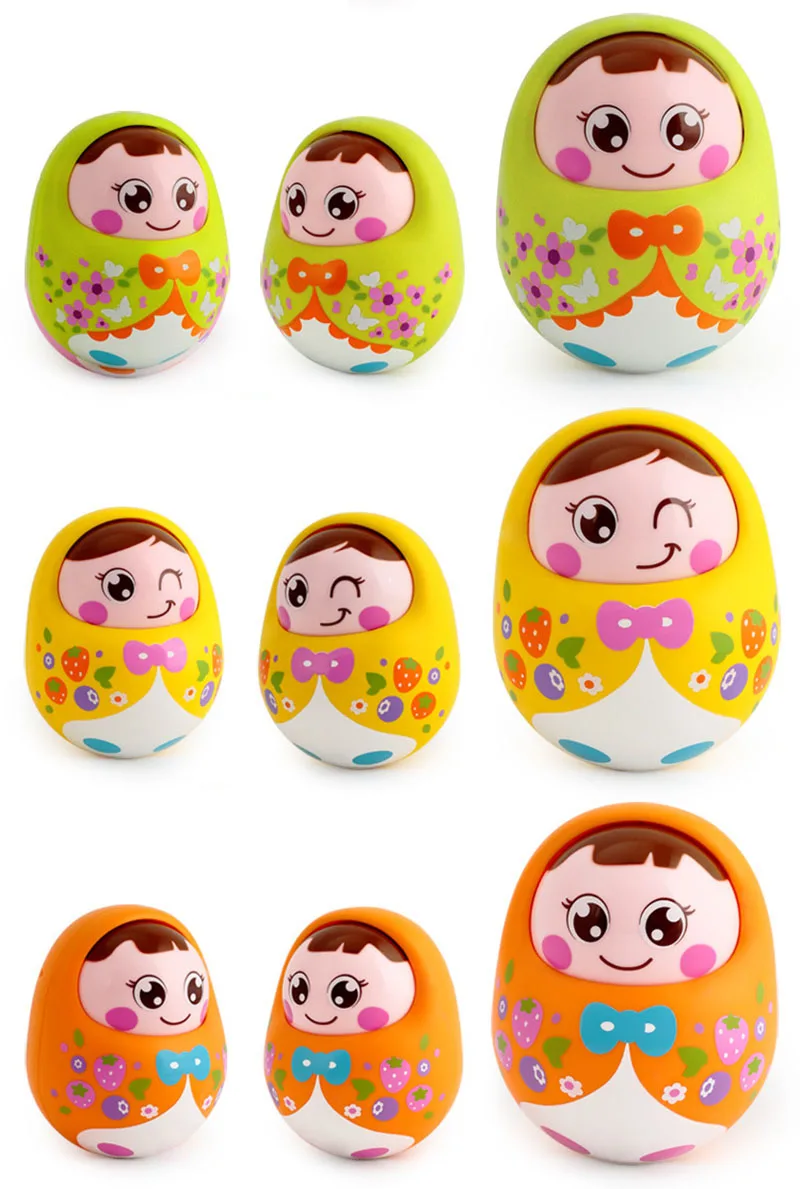 1 шт., детская игрушка, погремушка, кивающая, кукла, сладкий колокольчик, музыка, неваляшка, обучающие игрушки для детей, подарки, произвольный цвет