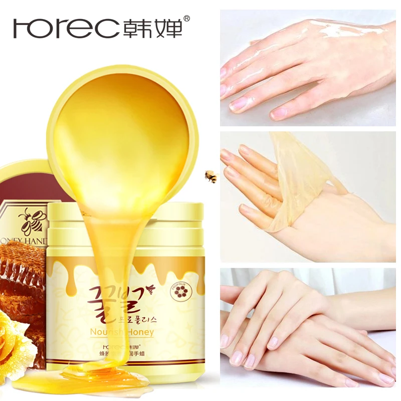 

ROREC Skin Care Hand Mask Milk Honey Paraffin Wax Hand Masks Hand Care Moisturizing Whitening Skin Care Exfoliating Hand Cream