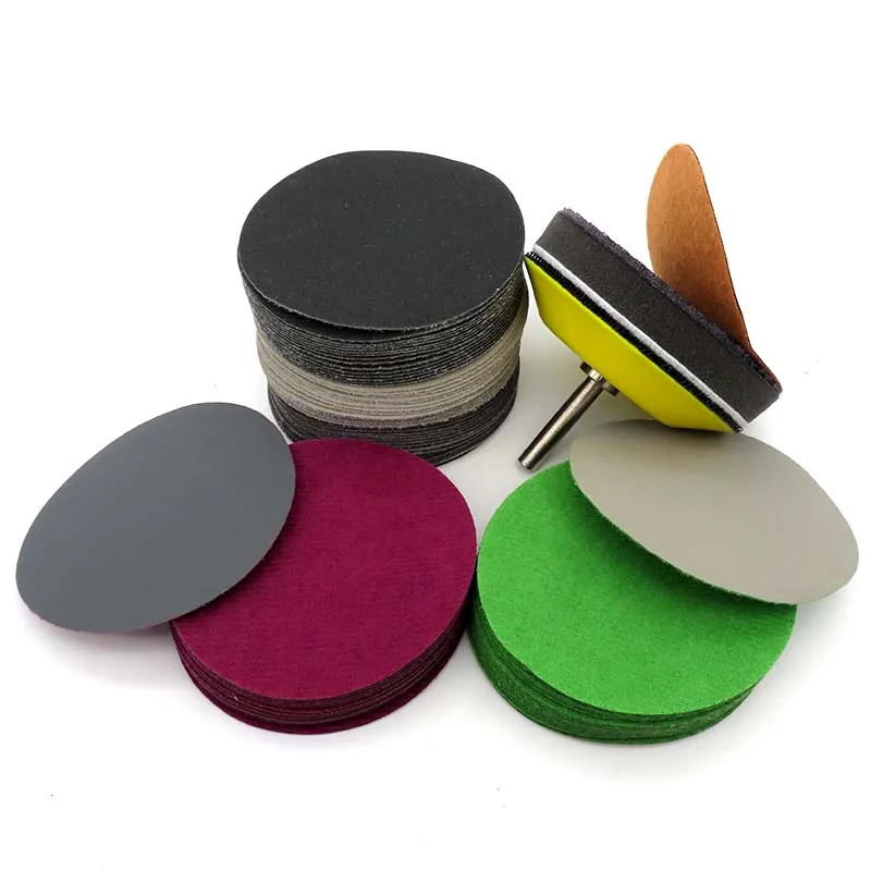 

30pcs 3" 75mm Waterproof Sandpaper Sanding Disc Hook and Loop + 1pc 3" Sanding Backup Pad 6mm Shank + 1pc 3" Soft Interface Pad