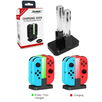 

4-In-1 LED USB Charge Station Dock Stand For Nintend Switch Joy-Con Controller