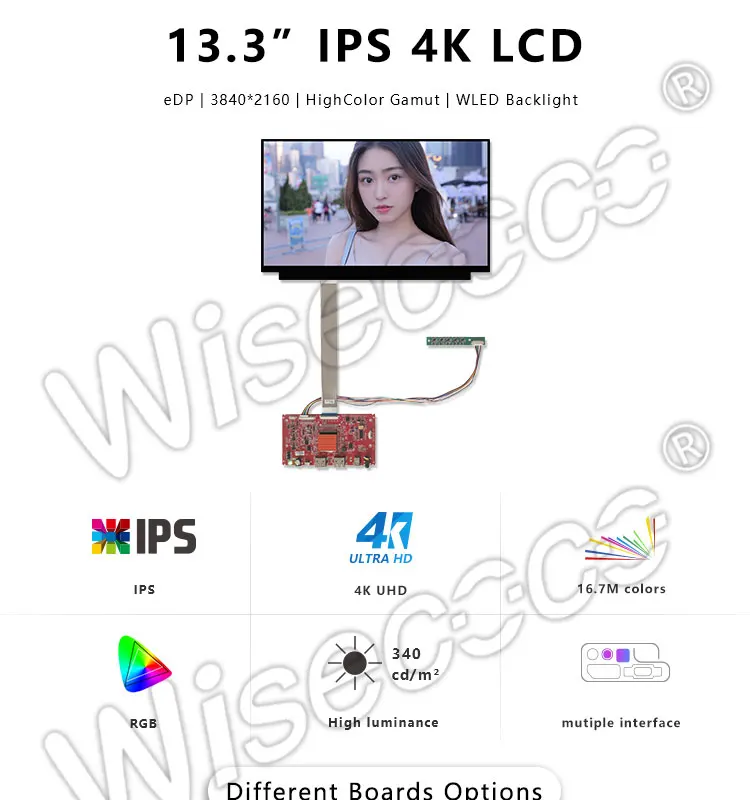 13,3 дюймов 4 K ЖК-монитор 3840*2160 UHD ips дисплей hdmi 40 pin панель управления для ноутбуков планшетов