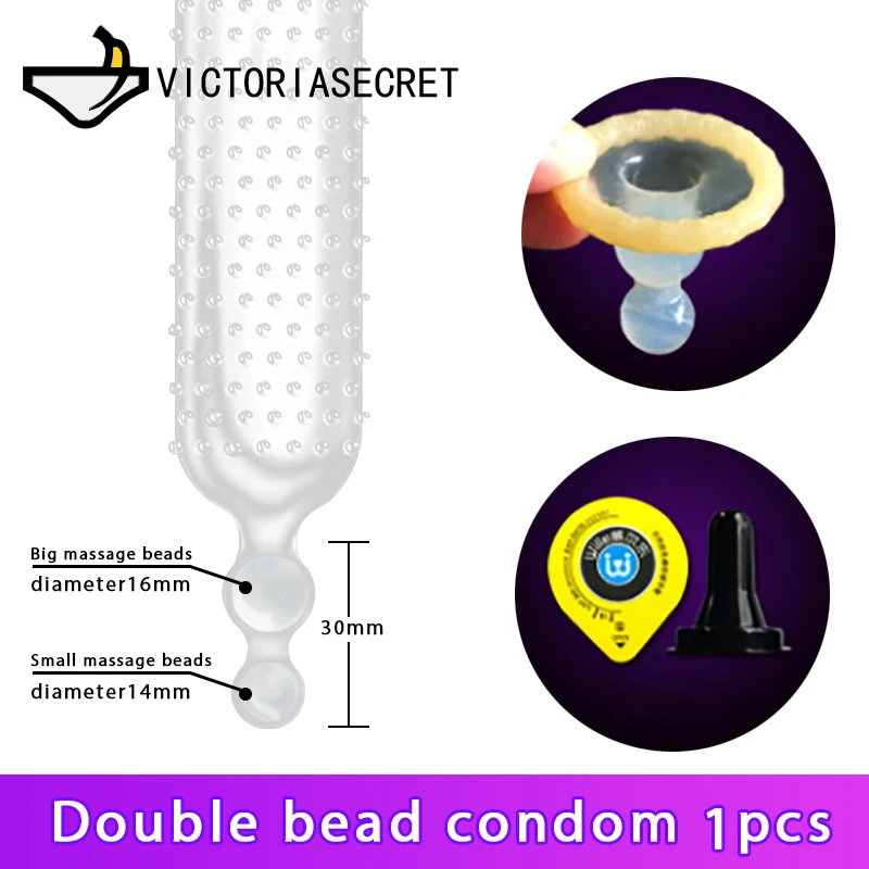 Double Ball Condom Penis Sleeve Cock Ring Erotic Sex Toys For Men Condoms Personage Penis Enlargement Dick Ring Adult Game Dildo